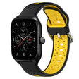 For Amazfit GTS 4 20mm Breathable Two-Color Silicone Watch Band(Black+Yellow) - Watch Bands by PMC TechLife | Online Shopping South Africa | PMC TechLife