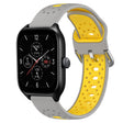 For Amazfit GTS 4 20mm Breathable Two-Color Silicone Watch Band(Grey+Yellow) - Watch Bands by PMC TechLife | Online Shopping South Africa | PMC TechLife