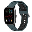 For Amazfit GTS 4 Mini 20mm Breathable Two-Color Silicone Watch Band(Olive Green+Black) - Watch Bands by PMC TechLife | Online Shopping South Africa | PMC TechLife