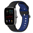 For Amazfit GTS 4 Mini 20mm Breathable Two-Color Silicone Watch Band(Black+Blue) - Watch Bands by PMC TechLife | Online Shopping South Africa | PMC TechLife