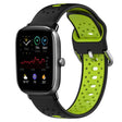 For Amazfit GTS 4 Mini 20mm Breathable Two-Color Silicone Watch Band(Black+Lime Green) - Watch Bands by PMC TechLife | Online Shopping South Africa | PMC TechLife