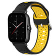 For Amazfit GTS 2E 20mm Breathable Two-Color Silicone Watch Band(Black+Yellow) - Watch Bands by PMC TechLife | Online Shopping South Africa | PMC TechLife