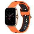 For Amazfit GTS 2 20mm Breathable Two-Color Silicone Watch Band(Orange+Black) - Watch Bands by PMC TechLife | Online Shopping South Africa | PMC TechLife