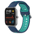For Amazfit GTS 20mm Breathable Two-Color Silicone Watch Band(Blue+Water Duck) - Watch Bands by PMC TechLife | Online Shopping South Africa | PMC TechLife