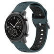 For Amazfit GTR 42mm 20mm Breathable Two-Color Silicone Watch Band(Olive Green+Black) - Watch Bands by PMC TechLife | Online Shopping South Africa | PMC TechLife