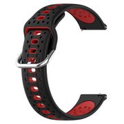 For Amazfit GTR 42mm 20mm Breathable Two-Color Silicone Watch Band(Black+Red)