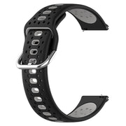 For Amazfit GTR 42mm 20mm Breathable Two-Color Silicone Watch Band(Black+Grey)