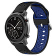 For Amazfit GTR 42mm 20mm Breathable Two-Color Silicone Watch Band(Black+Blue) - Watch Bands by PMC TechLife | Online Shopping South Africa | PMC TechLife