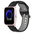 For Amazfit Pop Pro 20mm Breathable Two-Color Silicone Watch Band(Black+Grey) - Watch Bands by PMC TechLife | Online Shopping South Africa | PMC TechLife
