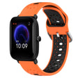For Amazfit Pop 20mm Breathable Two-Color Silicone Watch Band(Orange+Black) - Watch Bands by PMC TechLife | Online Shopping South Africa | PMC TechLife
