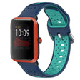 For Amazfit Bip 1S 20mm Breathable Two-Color Silicone Watch Band(Blue+Water Duck) - Watch Bands by PMC TechLife | Online Shopping South Africa | PMC TechLife