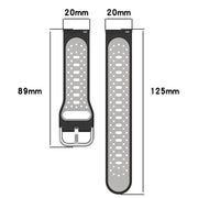 For Amazfit GTR Mini 20mm Breathable Two-Color Silicone Watch Band(Midnight Blue+White)