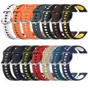 For Amazfit GTR Mini 20mm Breathable Two-Color Silicone Watch Band(Midnight Blue+White)