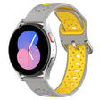 For Honor Watch ES 20mm Breathable Two-Color Silicone Watch Band(Grey+Yellow) - Watch Bands by PMC TechLife | Online Shopping South Africa | PMC TechLife