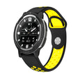 For Garmin Instinct Crossover Solar 22mm Sports Breathable Silicone Watch Band(Black+Yellow) -  by PMC TechLife | Online Shopping South Africa | PMC TechLife