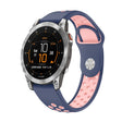 For Garmin EPIX Gen 2 22mm Sports Breathable Silicone Watch Band(Midnight Blue+Pink) -  by PMC TechLife | Online Shopping South Africa | PMC TechLife