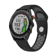 For Garmin Approach S62 22mm Sports Breathable Silicone Watch Band(Black+Grey)
