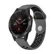 For Garmin Fenix 5 Plus 22mm Sports Breathable Silicone Watch Band(Grey+Black) -  by PMC TechLife | Online Shopping South Africa | PMC TechLife
