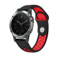 For Garmin Quatix 5 22mm Sports Breathable Silicone Watch Band(Black+Red) -  by PMC TechLife | Online Shopping South Africa | PMC TechLife