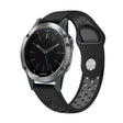 For Garmin Quatix 5 Sapphire 22mm Sports Breathable Silicone Watch Band(Black+Grey) -  by PMC TechLife | Online Shopping South Africa | PMC TechLife