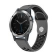 For Garmin Quatix 5 Sapphire 22mm Sports Breathable Silicone Watch Band(Grey+Black) -  by PMC TechLife | Online Shopping South Africa | PMC TechLife