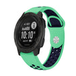 For Garmin Instinct 22mm Sports Breathable Silicone Watch Band(Mint Green+Midnight Blue) -  by PMC TechLife | Online Shopping South Africa | PMC TechLife