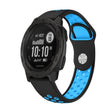 For Garmin Instinct 22mm Sports Breathable Silicone Watch Band(Black+Blue) -  by PMC TechLife | Online Shopping South Africa | PMC TechLife