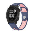 For Garmin Instinct 22mm Sports Breathable Silicone Watch Band(Midnight Blue+Pink) -  by PMC TechLife | Online Shopping South Africa | PMC TechLife