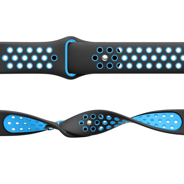 For Garmin Quatix 5 Sapphire 22mm Sports Breathable Silicone Watch Band(Mint Green+Midnight Blue) -  by PMC TechLife | Online Shopping South Africa | PMC TechLife