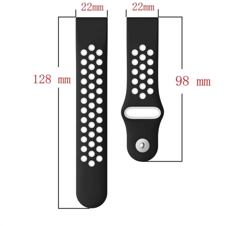 For Garmin Instinct 22mm Sports Breathable Silicone Watch Band(Mint Green+Midnight Blue)