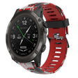 For Garmin D2 Delta PX 26mm Camouflage Printed Silicone Watch Band(Red+Army Camouflage) -  by PMC TechLife | Online Shopping South Africa | PMC TechLife