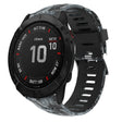 For Garmin Fenix 6X Pro 26mm Camouflage Printed Silicone Watch Band(Black+Digital  Camouflage) -  by PMC TechLife | Online Shopping South Africa | PMC TechLife