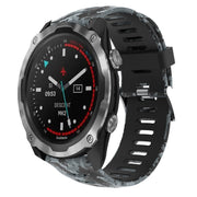 For Garmin Descent MK 2 26mm Camouflage Printed Silicone Watch Band(Black+Digital  Camouflage)