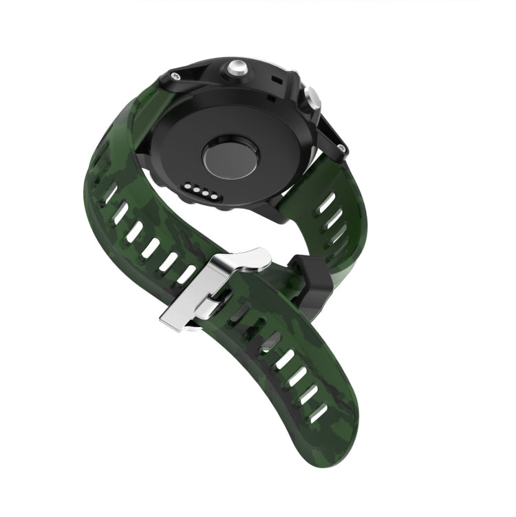 For Garmin Fenix 7X 26mm Camouflage Printed Silicone Watch Band(Black+Digital  Camouflage) - Watch Bands by PMC TechLife | Online Shopping South Africa | PMC TechLife