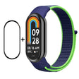 For Xiaomi Mi Band 8 ENKAY Hat-Prince 2 in 1 Set Full Coverage Screen Protector + Nylon Loop Watch Band(Blue+Green) - Watch Bands by ENKAY | Online Shopping South Africa | PMC TechLife | Buy Now Pay Later Mobicred
