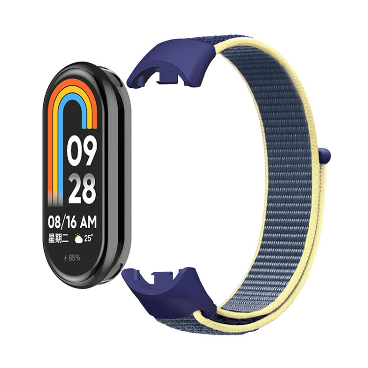For Xiaomi Mi Band 8 ENKAY Hat-Prince 2 in 1 Set Full Coverage Screen Protector + Nylon Loop Watch Band(White)