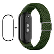 For Xiaomi Mi Band 8 ENKAY Hat-Prince 2 in 1 Set Full Coverage Screen Protector + Elastic Braided Nylon Watch Band(Green) - Watch Bands by ENKAY | Online Shopping South Africa | PMC TechLife | Buy Now Pay Later Mobicred