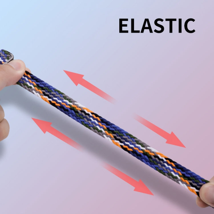 For Xiaomi Mi Band 8 ENKAY Hat-Prince 2 in 1 Set Full Coverage Screen Protector + Elastic Braided Nylon Watch Band(Starry Black)