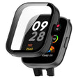 For Redmi Watch 3 ENKAY Hat-Prince Full Coverage PC Frame + Tempered Glass Film Watch Case(Black) - Watch Cases by ENKAY | Online Shopping South Africa | PMC TechLife | Buy Now Pay Later Mobicred