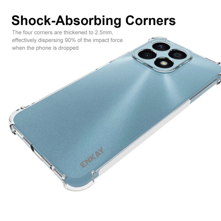For Honor X8A 4G Global ENKAY Hat-Prince Transparent TPU Shockproof Phone Case with Glass Film - free shipping - PMC TechLife - Order now!