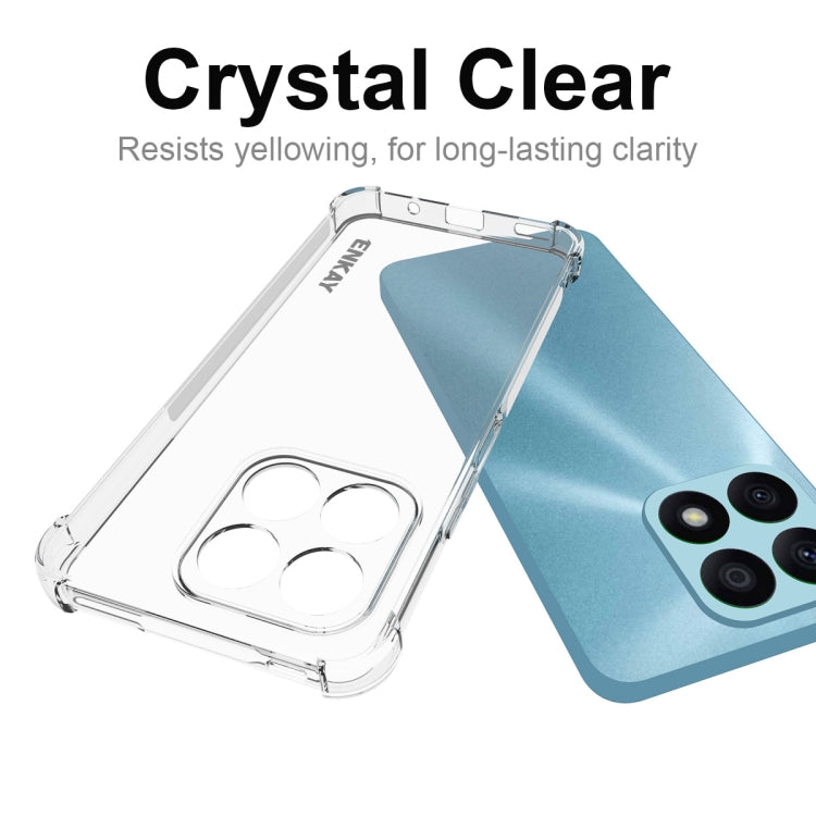 For Honor X8A 4G Global ENKAY Hat-Prince Transparent TPU Shockproof Phone Case with Glass Film - free shipping - PMC TechLife - Order now!