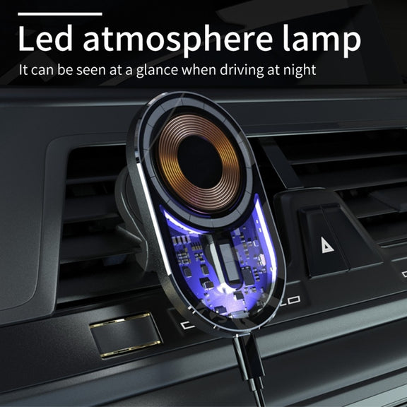T10 15W Transparent Car Magnetic Wireless Charger