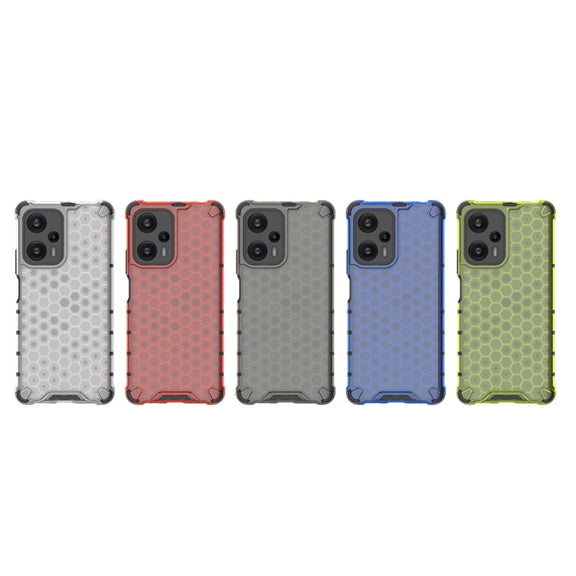 For Xiaomi Poco F5 Pro Shockproof Honeycomb Phone Case(White)