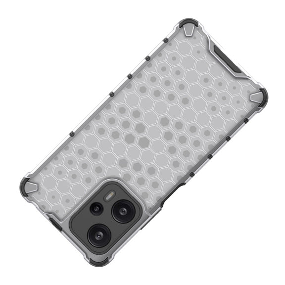 For Xiaomi Poco F5 Pro Shockproof Honeycomb Phone Case(White)