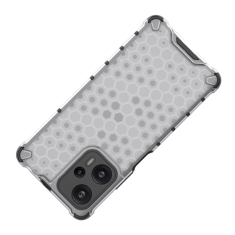 For Xiaomi Poco F5 Pro Shockproof Honeycomb Phone Case(White)