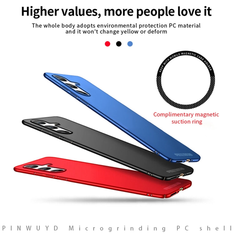 For Samsung Galaxy A34 5G PINWUYO Magnetic Magsafe Frosted PC Ultra-thin Hard Phone Case(Blue) - free shipping - PMC TechLife - Order now!