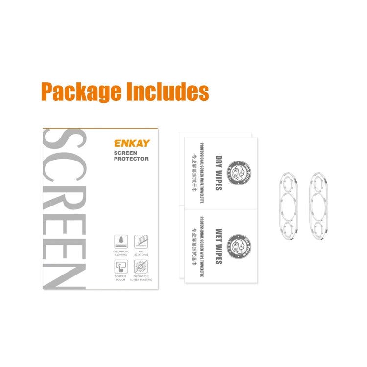 2pcs For Huawei Nova 11 ENKAY Hat-Prince 9H Rear Camera Lens Tempered Glass Film - free shipping - PMC TechLife - Order now!