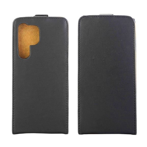 For Samsung Galaxy S23 Ultra 5G Vertical Flip Leather Phone Case with Card Slot(Black)