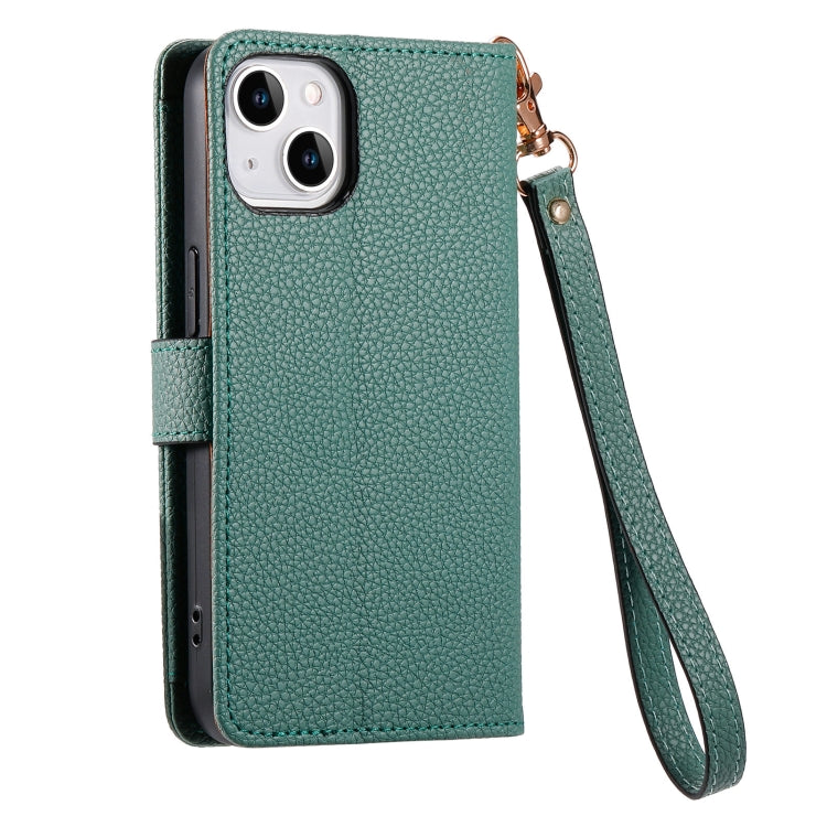 For iPhone 11 Pro Max Love Zipper Lanyard Leather Phone Case(Green)