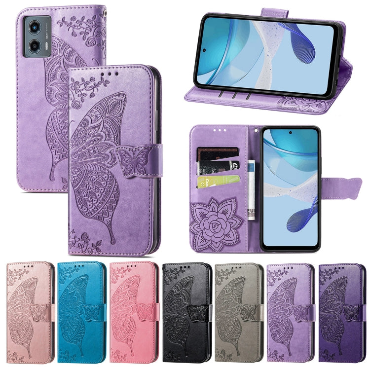For Motorola Moto G 5G 2023 Butterfly Love Flower Embossed Leather Phone Case(Pink) - free shipping - PMC TechLife - Order now!